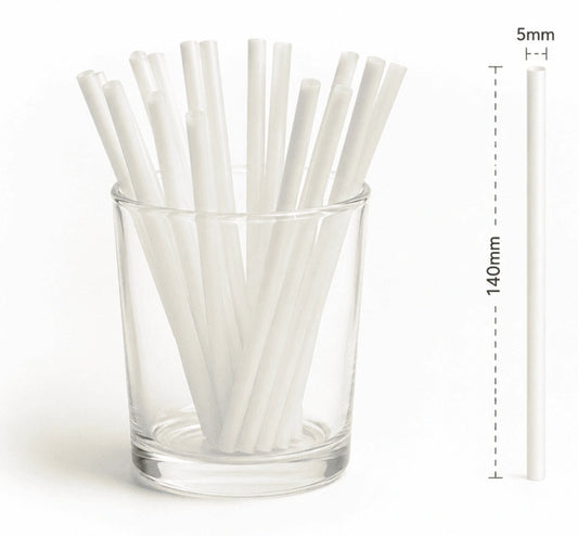 PureStalk 500/1000/10000ct Unwrapped 5mm PLA Straws, Cocktail Size, Eco-Friendly — Made in USA